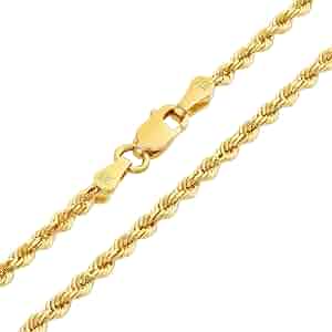Amazon.com: Nuragold 10k Real Yellow Gold 2mm Rope Chain Diamond